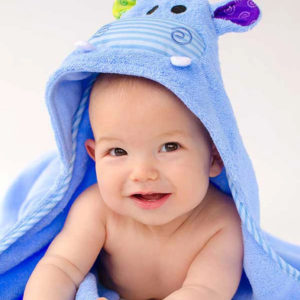 cute animal newborn baby hooded towel