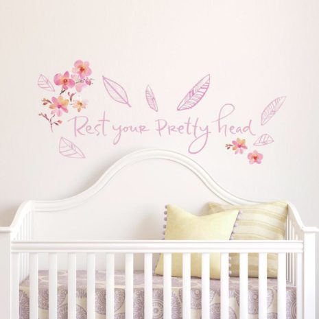 RoomMates Wall Decals - Pretty Head Quote