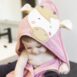 Perlimpinpin Baby Hooded Towel - Pink Bo Giraffe